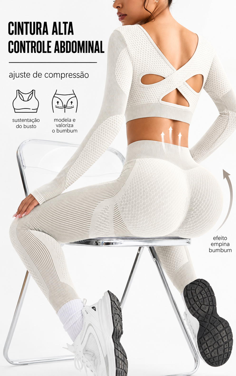 Kit: 2 Conjuntos de Academia Respirável (Empina Bumbum)